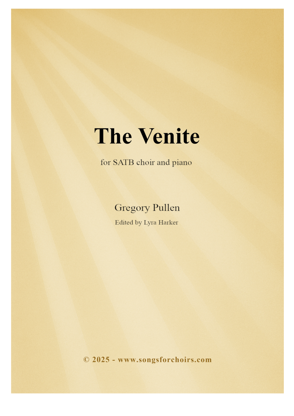 The Venite cover